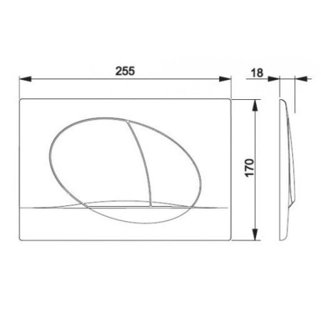 Кнопка смыва для унитазов Roca Active 42B 8901140B1 хром