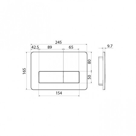Кнопка смыва для унитаза IDDIS Unifix UNI10B0i77 черный