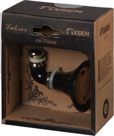 Крючок для полотенец Fixsen Luksor FX-71605B Черный Золото