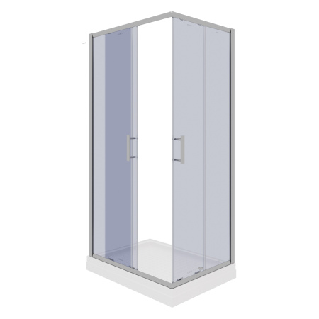 Душевой угол Parly 80x100x185 профиль хром, стекло тонированное