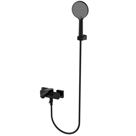 Смеситель для ванны с душевым набором AQUAme Imola AQM6712MB черный матовый