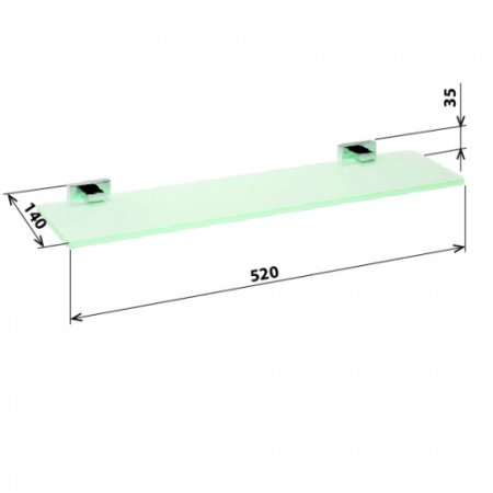 Полки стеклянные Bemeta Plaza 118102042 Хром