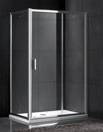 Душевой угол GEMY Victoria 150x90x190 профиль хром, стекло прозрачное