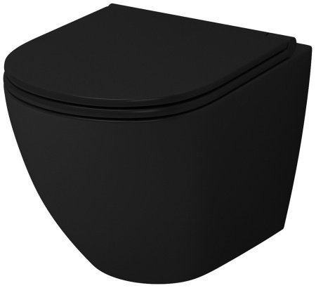 Унитаз подвесной Grossman GR-4455BMS черный матовый, с сиденьем микролифт