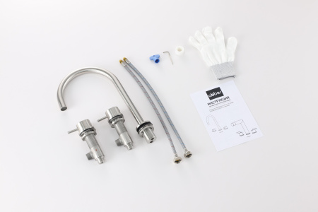 Смеситель ABBER Wasser Kreis 316 AF8108BST-M для раковины, сталь брашированная