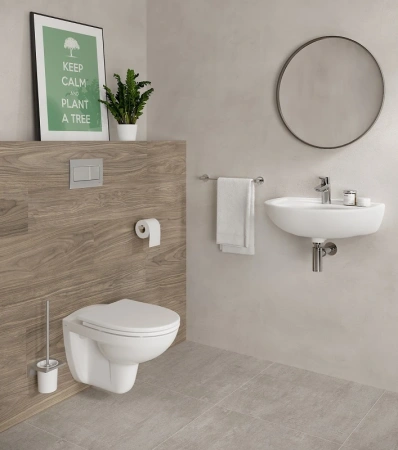 Комплект унитаза с инсталляцией Vitra Normus 9773B003-7206 с сиденьем микролифт и кнопкой смыва хром