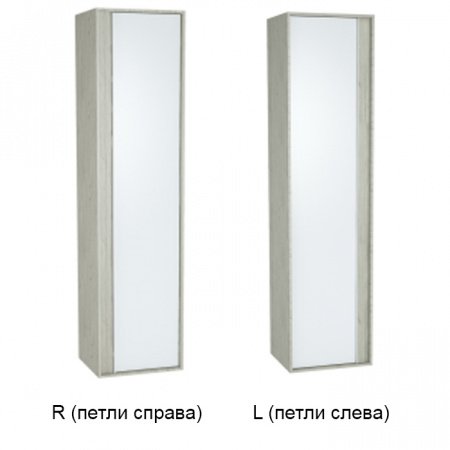 Шкаф-пенал Vitra Metropole 40 подвесной L Сливовое дерево Черный