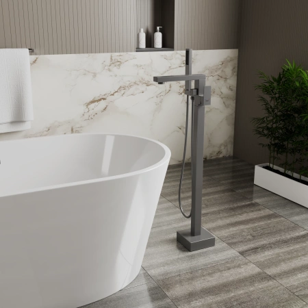 Смеситель для ванны напольный D&K Bayern.Liszt DA1516006 графит матовый