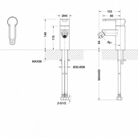 Смеситель для душа Bravat Stream F93783C-01A хром