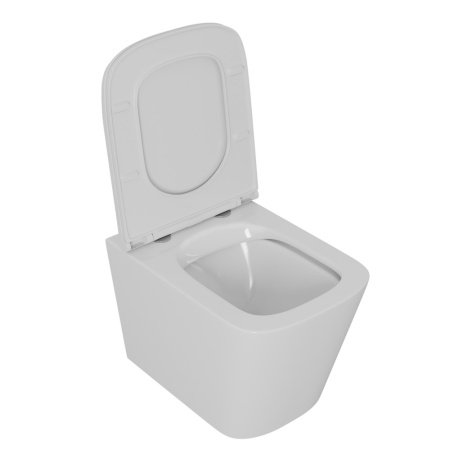 Унитаз подвесной D&K Quadro DT1516016 белый, с сиденьем микролифт