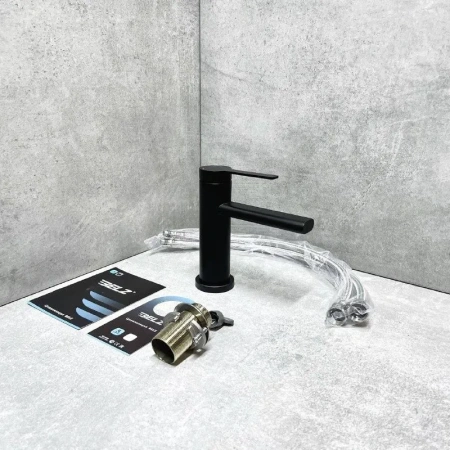 Смеситель для раковины BELZ B10813-7, черный матовый