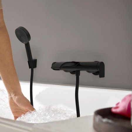 Смеситель для ванны Hansgrohe Vivenis 75420670 черный матовый