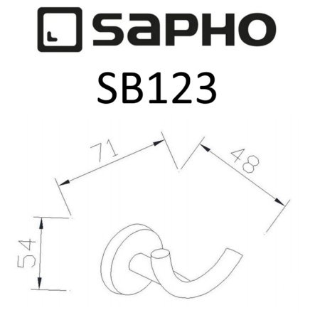 Крючок Sapho SAMBA SB123 хром