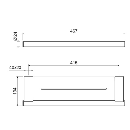 Полка Timo Luiro 18573/18 черное золото