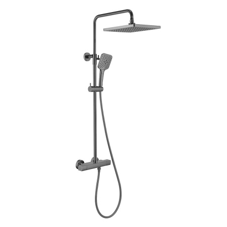 Душевая стойка с термостатом Vincea Next VSFS-1N0TGM вороненая сталь
