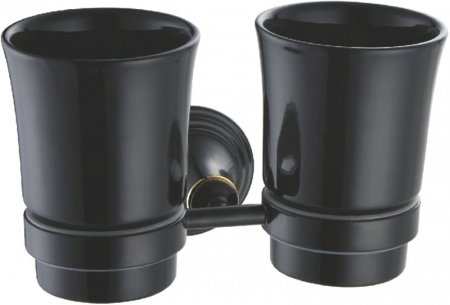 Стакан для зубных щеток Fixsen Luksor FX-71607B Черный Золото