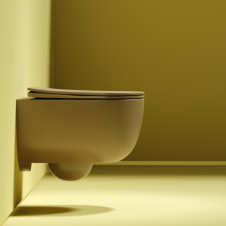 Унитаз подвесной безободковый Ceramica Nova Modena Rimless CN6063MC капучино матовый