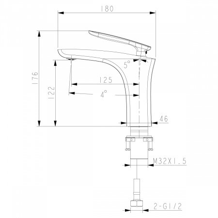Смеситель для раковины Lemark Bellario LM6806C хром