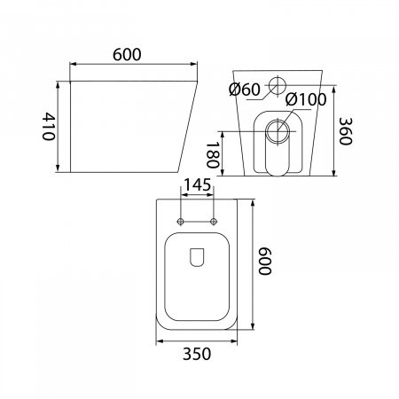 Унитаз приставной IDDIS Bild BILRDSEi26 белый матовый, с сиденьем микролифт