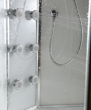 Душевая кабина Black&White G5503 100x100x220 профиль хром глянцевый, стекло прозрачное