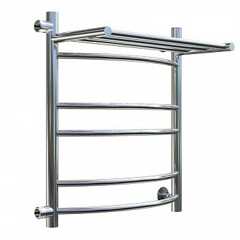 Полотенцесушитель водяной Тругор Приоритет серия 3 60х50 хром, с полкой, подключение левое