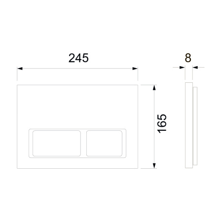 Готовое решение для подвесных унитазов TECE Spring S S955301 клавиша смыва нержавеющая сталь сатин
