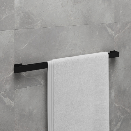 Полотенцедержатель 60см Lemark SMOOTH LINE 9782023 одинарный, чёрный матовый