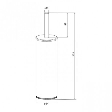 Ершик IDDIS Optima Home BRUBL0i47 черный матовый