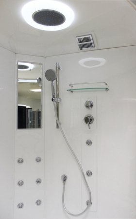 Душевая кабина Timo Lux Т-7755 150x150x220 профиль хром глянцевый, стекло прозрачное