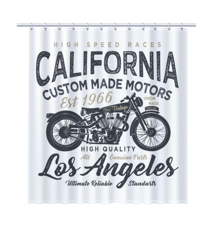 Шторка для ванной Fixsen California FX-2500, без колец