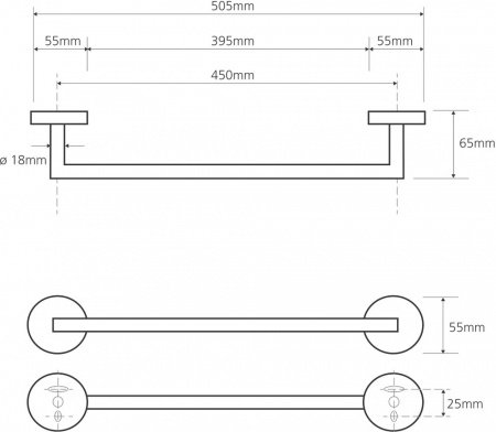 Держатель для полотенец Bemeta Dark 104204020 Черный