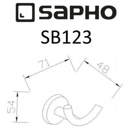 Крючок Sapho SAMBA SB123 хром