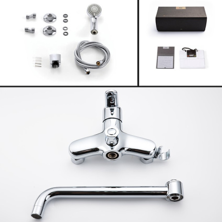 Смеситель для ванны D&K Rhein DA1393301, хром