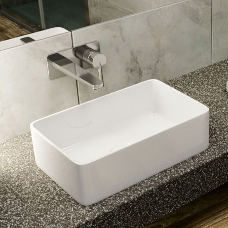 Раковина накладная 38см Point Аврора PN43102 белый