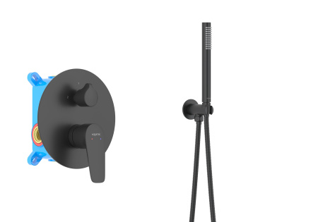 Встраиваемая душевая система Aquatek Бетта AQ1172MB черный матовый