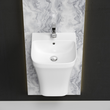 Раковина подвесная моноблок 36см Ceramica Nova Dion CN6067 белый