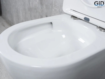 Унитаз подвесной безободковый GID Tr2122TF белый с сиденьем микролифт