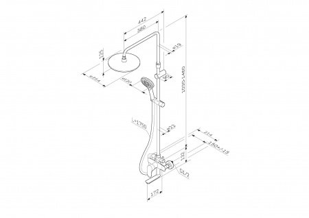 Душевая стойка Am.Pm Like F0780964 хром