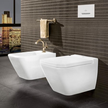 Унитаз подвесной безободковый Villeroy&Boch Finion Plus 4664R0R1 белый CeramicPlus без сиденья