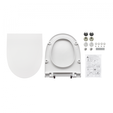 Унитаз-компакт безободковый Sanita Марс MRSSACC01030413R с бачком и сиденьем микролифт