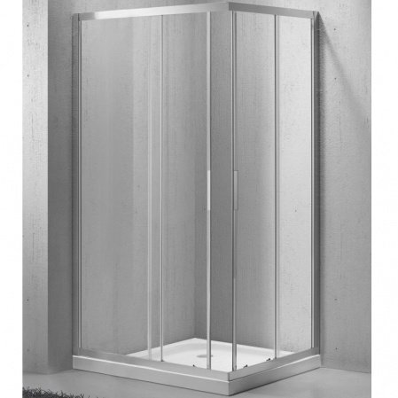 Душевой уголок BelBagno Sela AH-2 100x80 профиль Хром стекло прозрачное
