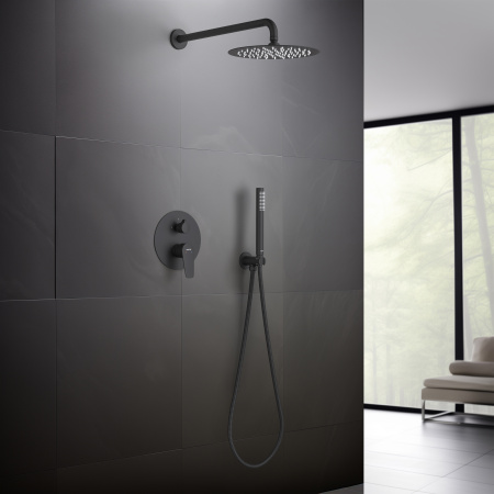 Встраиваемая душевая система Aquatek Бетта AQ1172MB черный матовый