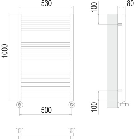 Полотенцесушитель водяной Terminus Сицилия П16 50х100