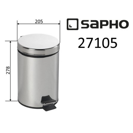 Мусорное ведро Sapho SIMPLE LINE 27105 хром