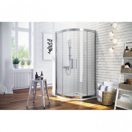 Душевой угол Excellent 600 90x90x195 профиль хром, стекло прозрачное