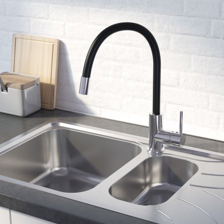 Смеситель для кухни IDDIS Kitchen 360 K36SBJBi05 хром глянцевый/черный