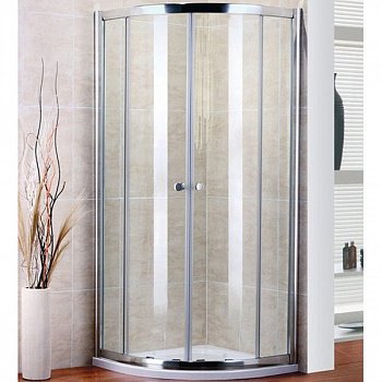 Душевой уголок Cezares Pratico R-2 80x80 профиль Хром стекло прозрачное