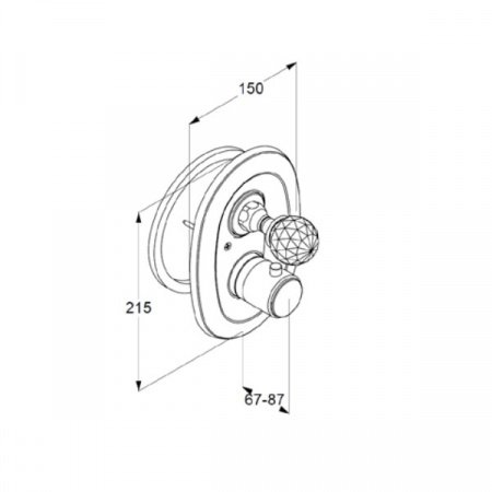 Термостат для душа Kludi Adlon 5172045G4 золото