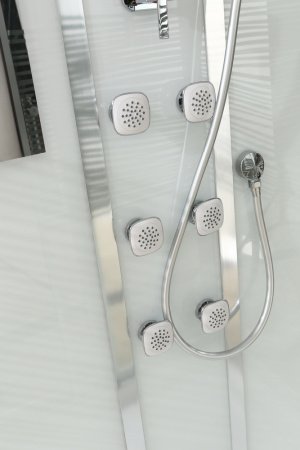 Душевая кабина Black&White G5509 120x90x220 профиль хром глянцевый, стекло прозрачное