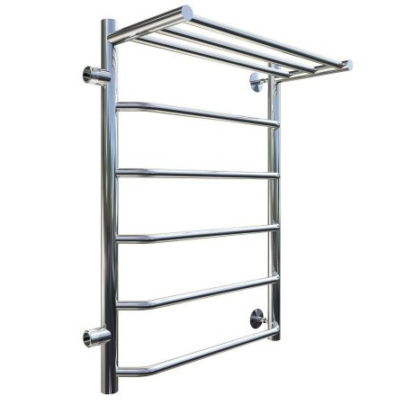 Полотенцесушитель водяной Тругор Браво серия 1 73,6х50 хром, с полкой, подключение левое